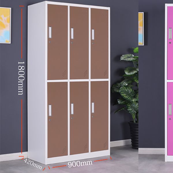 Contemporary Cabinet with Hinged Doors Metal Matte Finish Bathroom Storage Cabinet