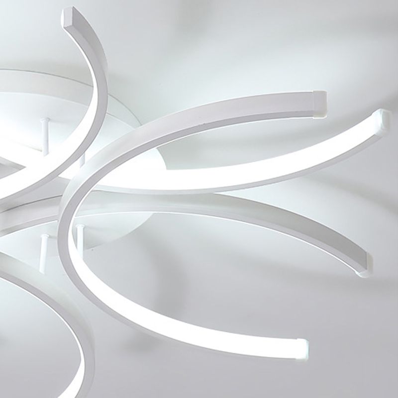 Blume Semi Flush Mount Light Acrylic Moderne Einfachheit Spülen Deckenleuchten für Wohnzimmer