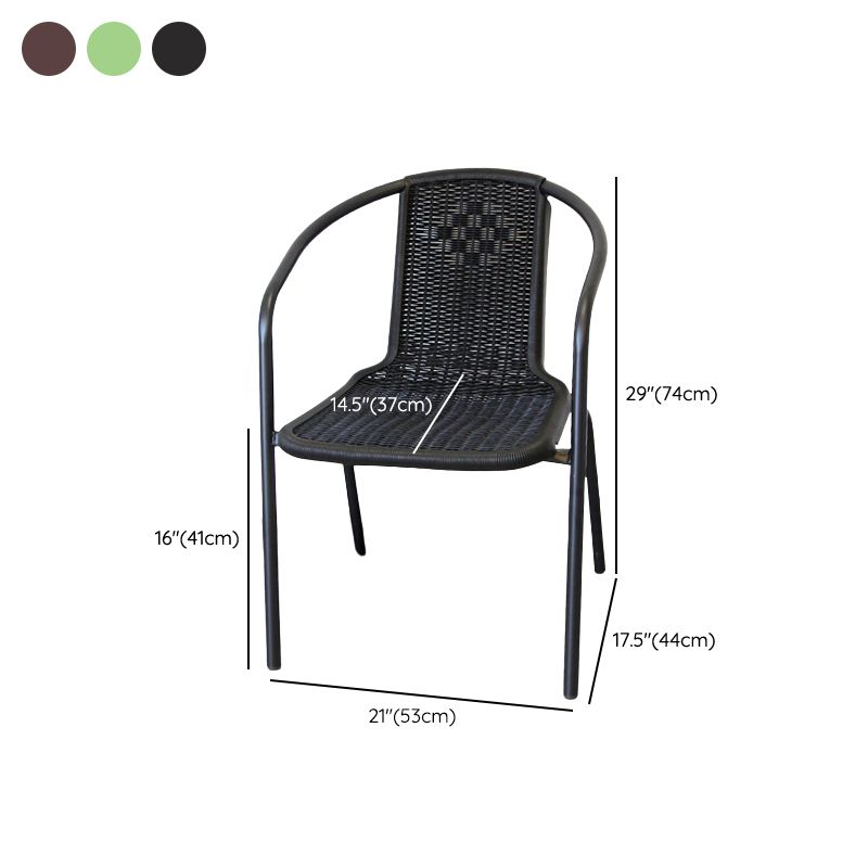 Contemporary Style Arm Chair Plastic Dining Accent Chair for Dining Room