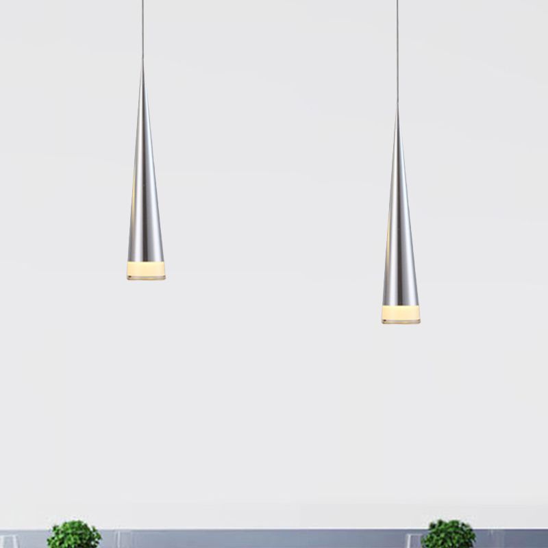 Verjüngter Hanglampe Kit einfache Metall Schwarz/Silber/Gold Esszimmer Anhängerleuchte in warm/weiß/neutral