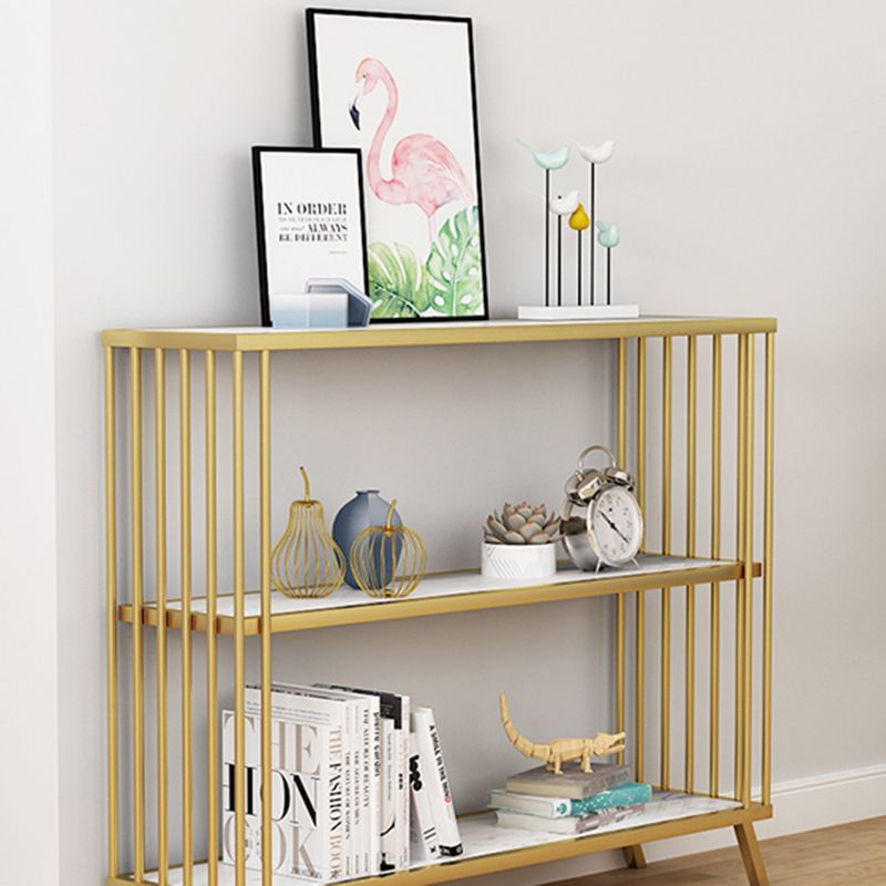 Contemporary Style Bookshelf Open Back Standard Metal Bookcase for Study Room