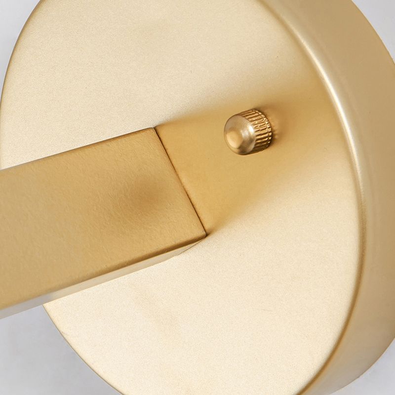 3 - Light Gold & White Wall Light Iron and Glass Wall Fixture with Ball Shade