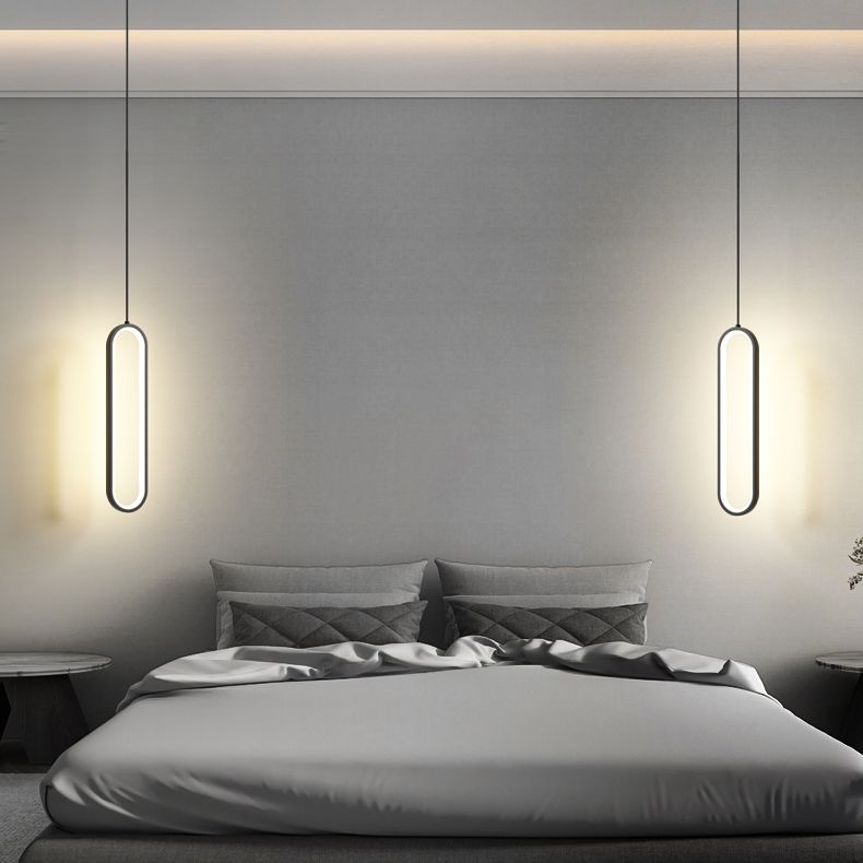 LED créatif moderne LED suspendu lampe en aluminium linéaire Lumière avec une teinte acrylique