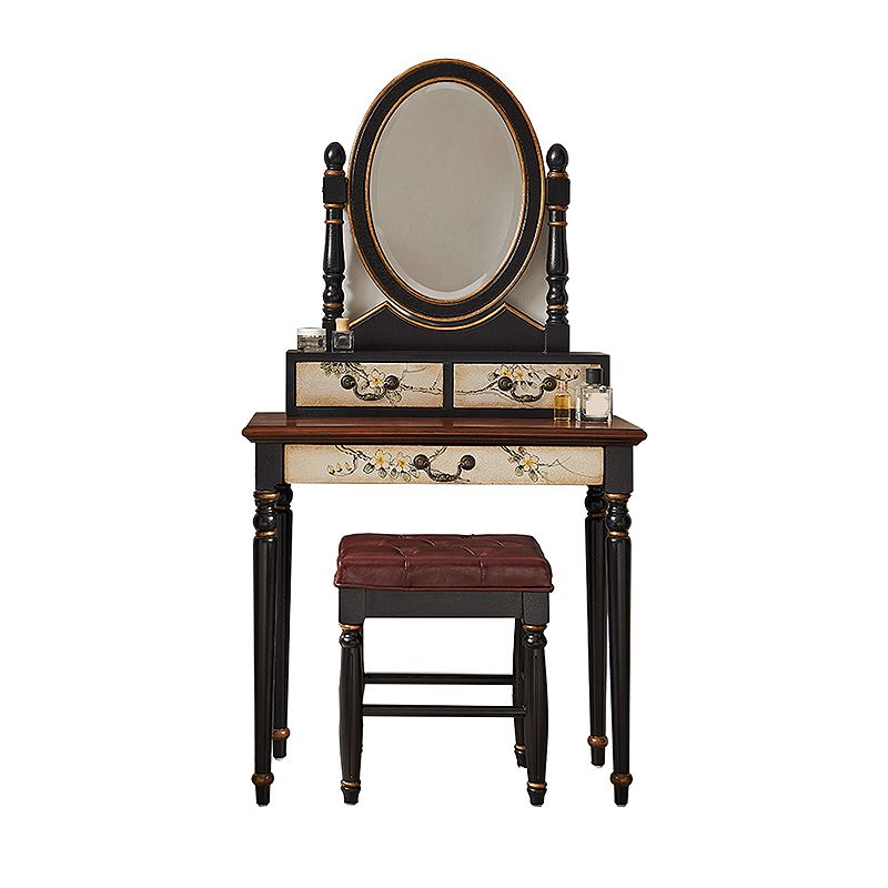 Victorian Makeup Vanity Table with Stool Dresser With Storage Drawers for Bedroom