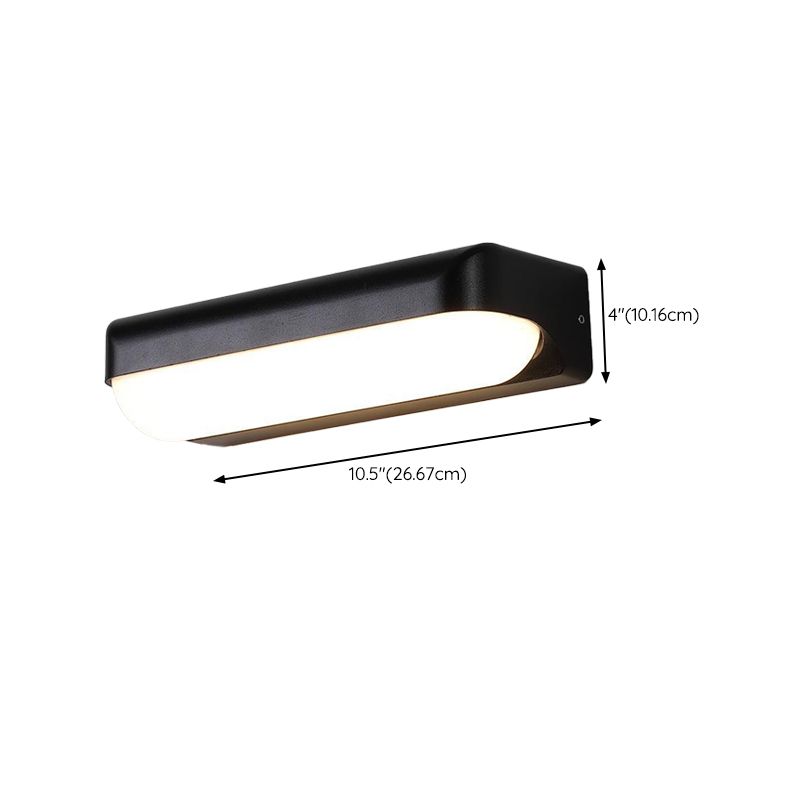 Simple Wall Sconce Waterproof Outdoor Sconce Light Fixture in Black