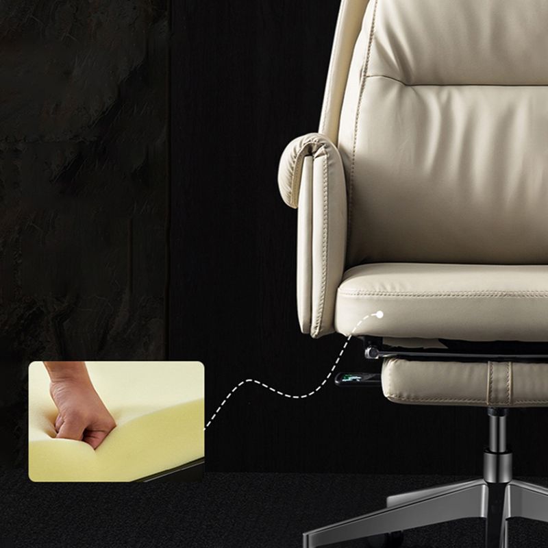 Modern High Back Management Chair Ergonomic Adjustable Executive Leather Chair