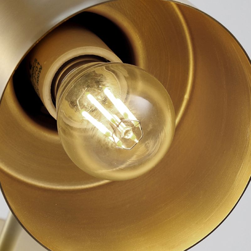 Moderne Stilzylinderwand montiertes Metallmetall 1 Lichtwandmontierte Beleuchtung in Gold