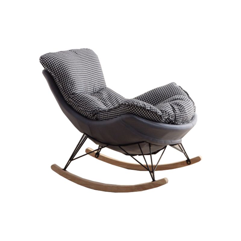 Solid Wood Rocking Chair Modern Rocker Chair with Removable Cushions