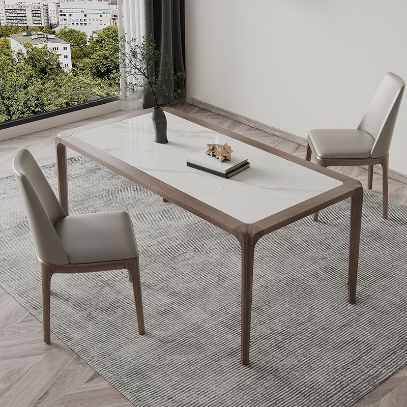 Modern Sintered Stone Top Dining Set Rectangle 1/2/3/5/7 Pieces Dining Room Table Set