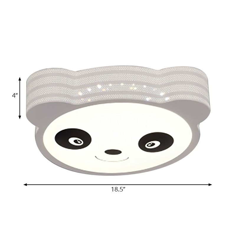 Plafonnier encastré en forme de dessin animé pour chambre d'enfant, luminaire de plafond moderne en acrylique en blanc