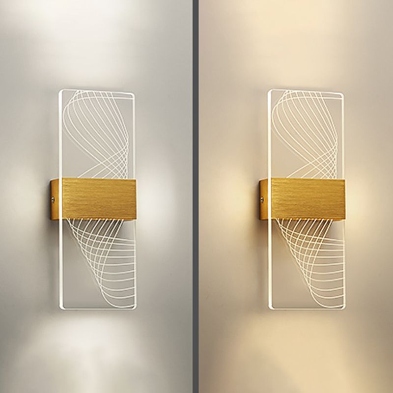Acrylic Wall Light Fixture Modern Style Wall Light Sconce for Living Room