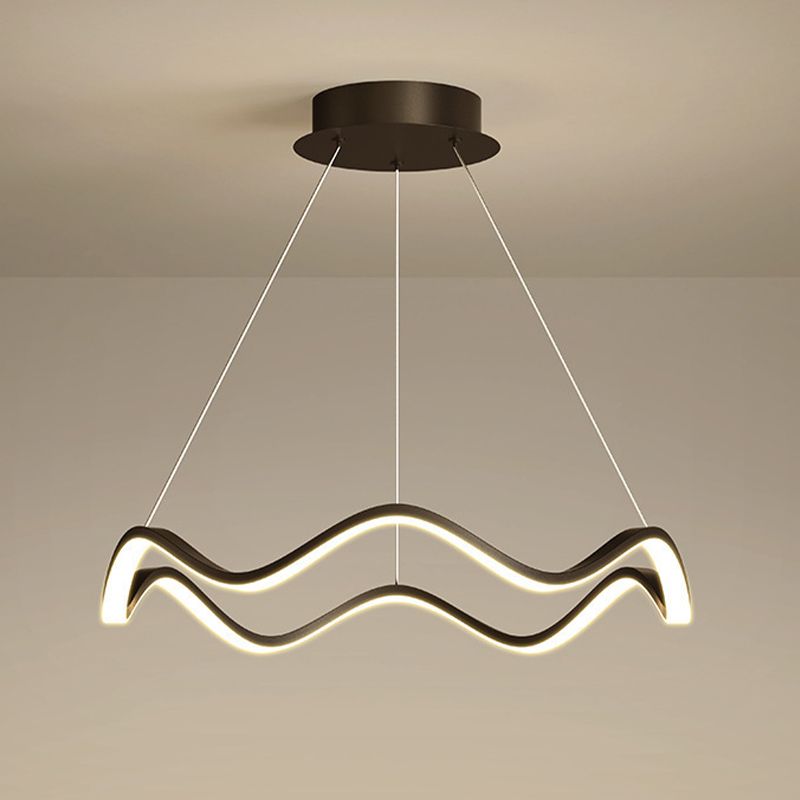 Nordic Twist Ceiling Hanging Light Metal LED Hanging Lamp for Dining Room