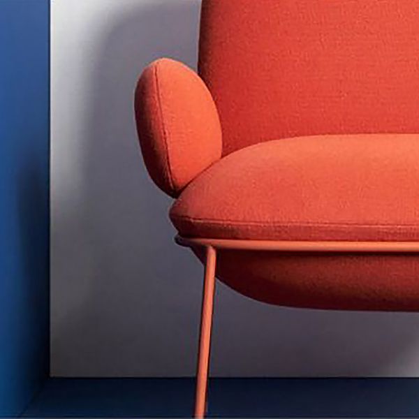 Contemporary 32.3"Wide Velvet Fixed Back Sponge 4 Legs Arm Chair