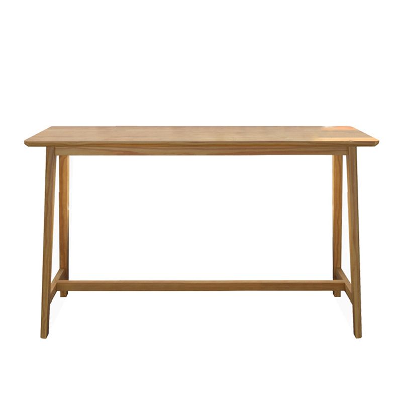 Contemporary Rectangle Bar Table Solid Wood Bistro Bar Desk for Indoor