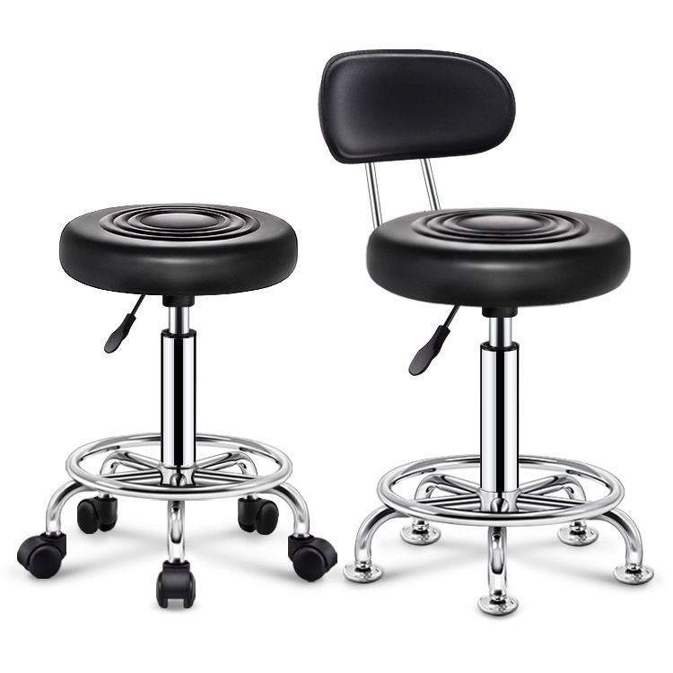 Sgabello da bar Bristol sgabello regolabile in pelle contemporanea con round
