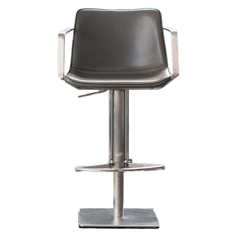 Modern Upholstered Counter Stool Bar-height Bar Stool with Footrest