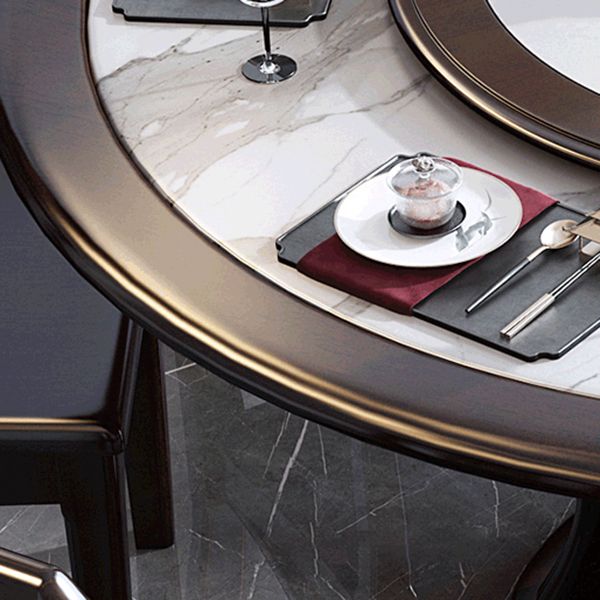 Rubberwood Frame Dinette Table Traditional Round Indoor Dining Table