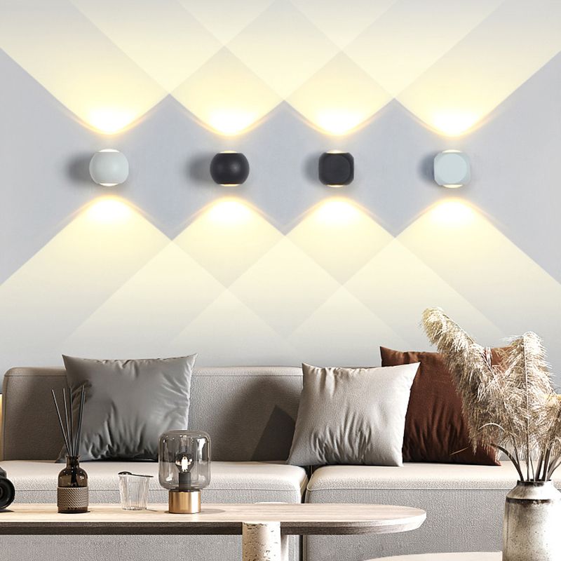 Modern Simple Aluminum Wall Light Circle Shape Rotatable Wall Lamp for Living Room