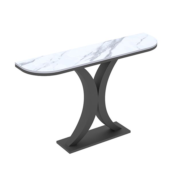 Stone Modern Console Table 1-shelf 31.5" Tall Accent Table for Hall