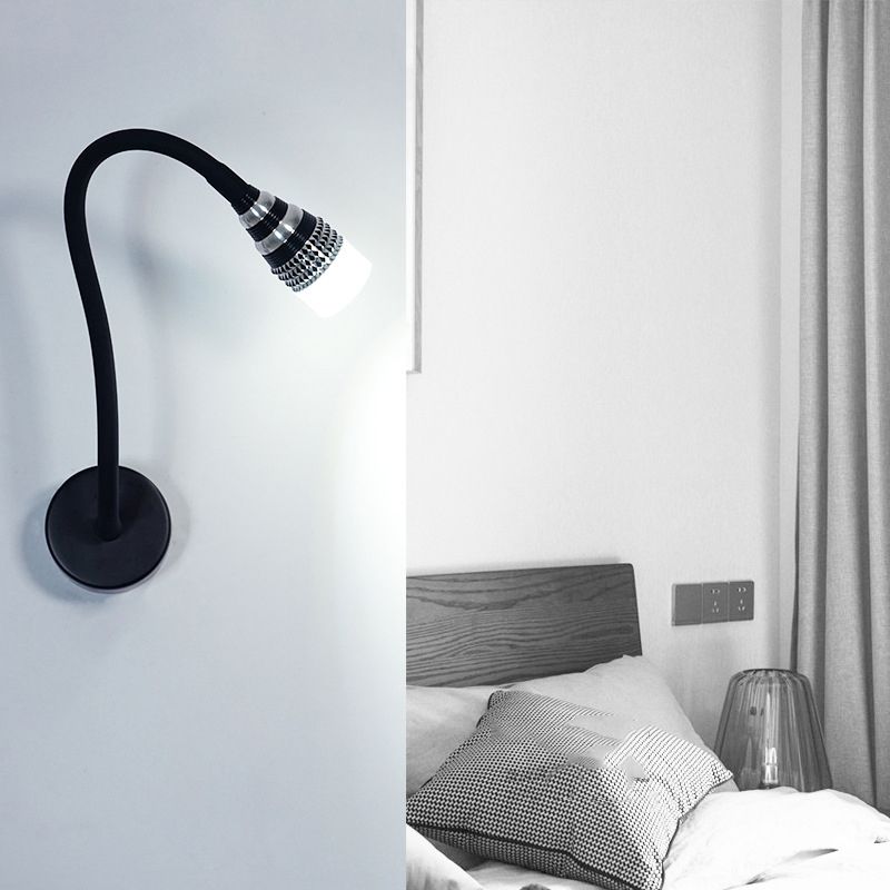 1 Light Geometric Wall Lighting Fixtures Modern Style Metal Wall Mounted Reading Lights