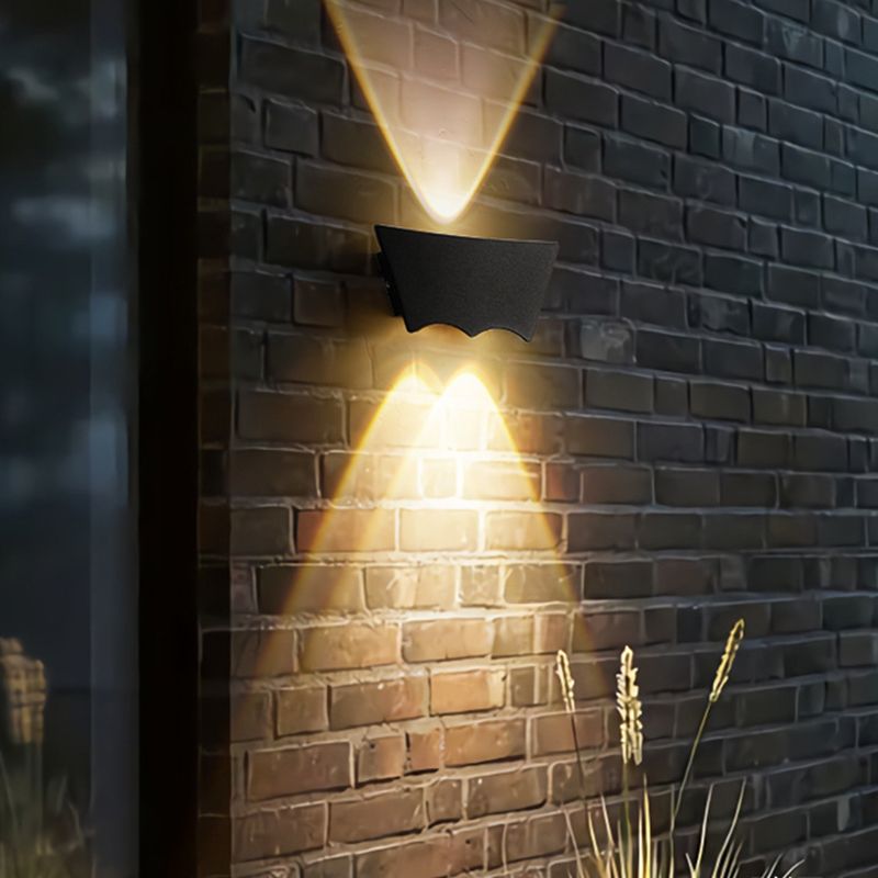Modern Style Geometry Shade Wall Sconce Metal 3 Light Sconces for Outdoor