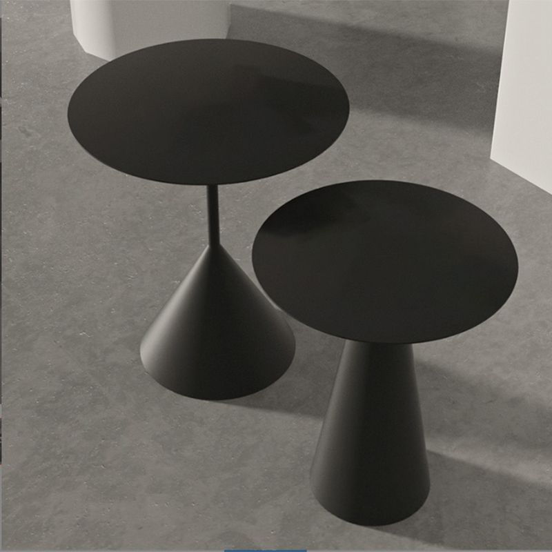 Pedestal Cocktail Table Set Mid-Century Metal Round Coffee Table
