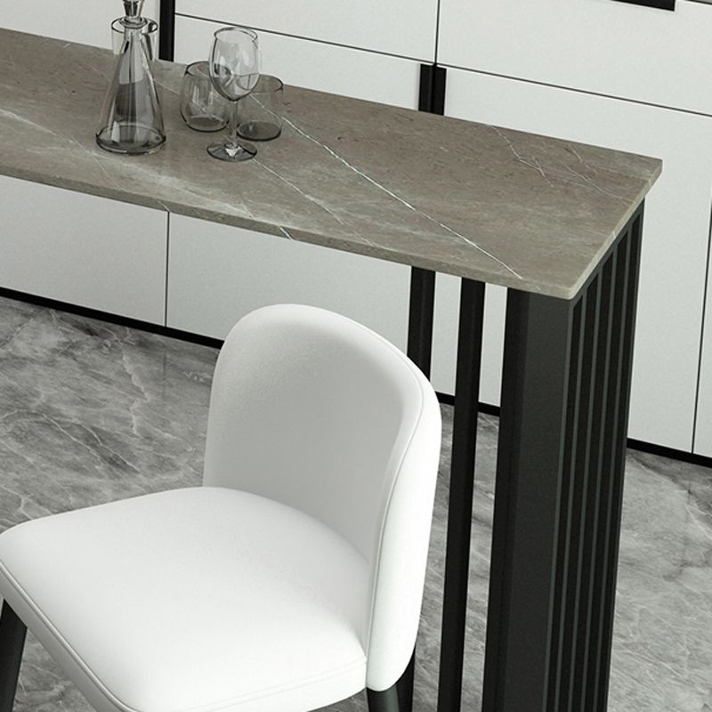 Industrial 1/2/4 Pieces Bar Table Set Rectangle Bar Table with High Metal Stools