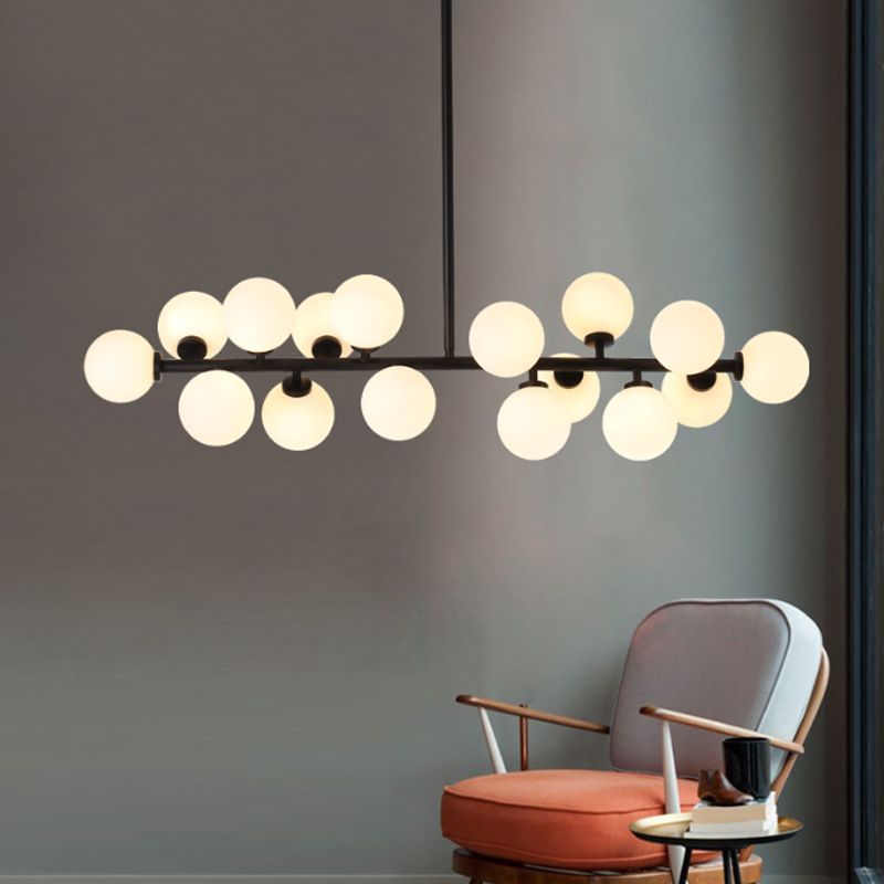 Ball Shape Glass Chandelier Light Modern Style 16 Lights Chandelier Light Fixture