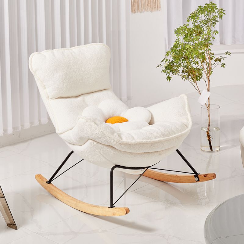 Modern Leather Rocking Chair Removable Cushions Rocker Chair for Drawing Room