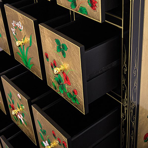 Contemporary Glam Double Dresser Birch Vertical Storage Chest Dresser for Bedroom