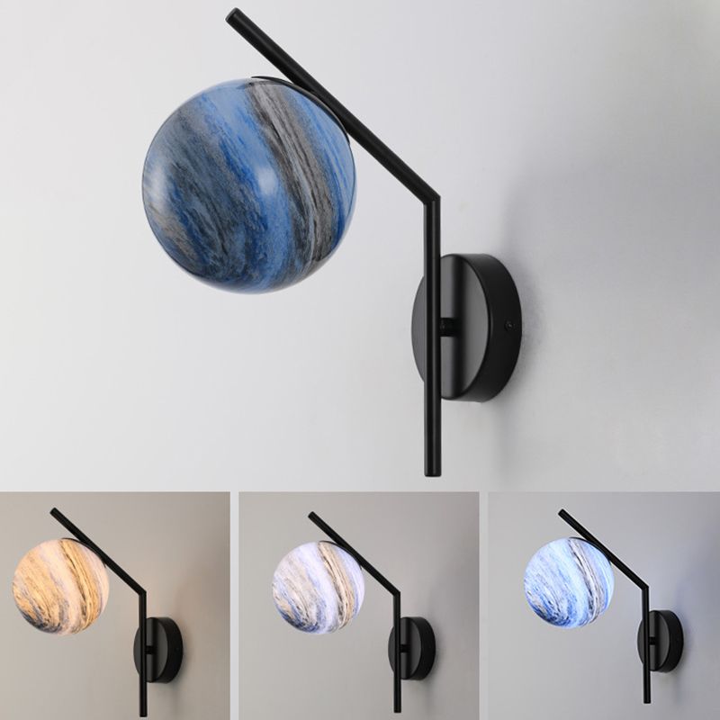Modernist Wall Sconce Globe Glass Wall Light Fixture for Dining Room