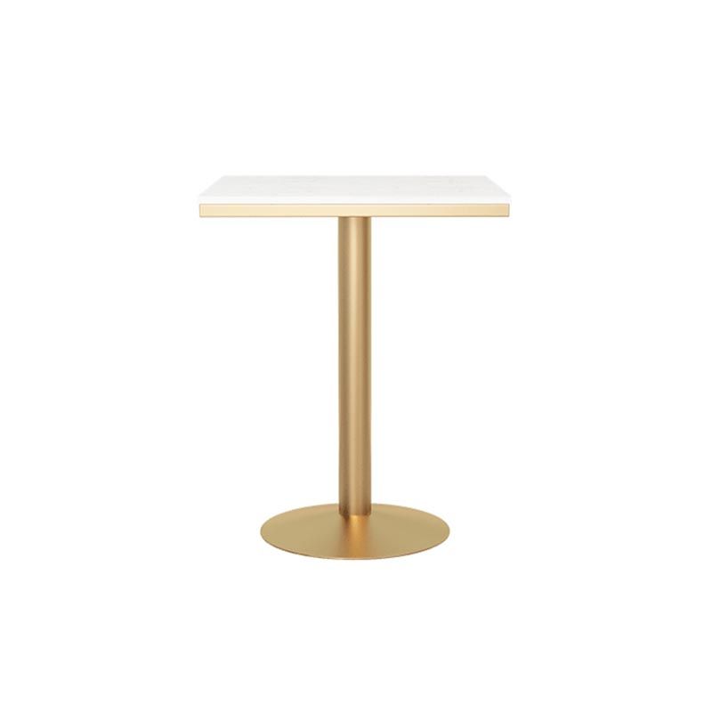 Traditional Luxury Round Dining Table Marble Top Table with Gold Metal Base