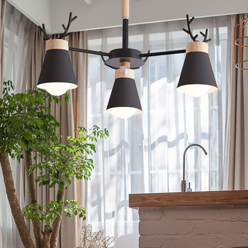 Deer Horn Kids Room Lighting Pendant Chandelier Iron Modern Fashion Hanging Chandelier