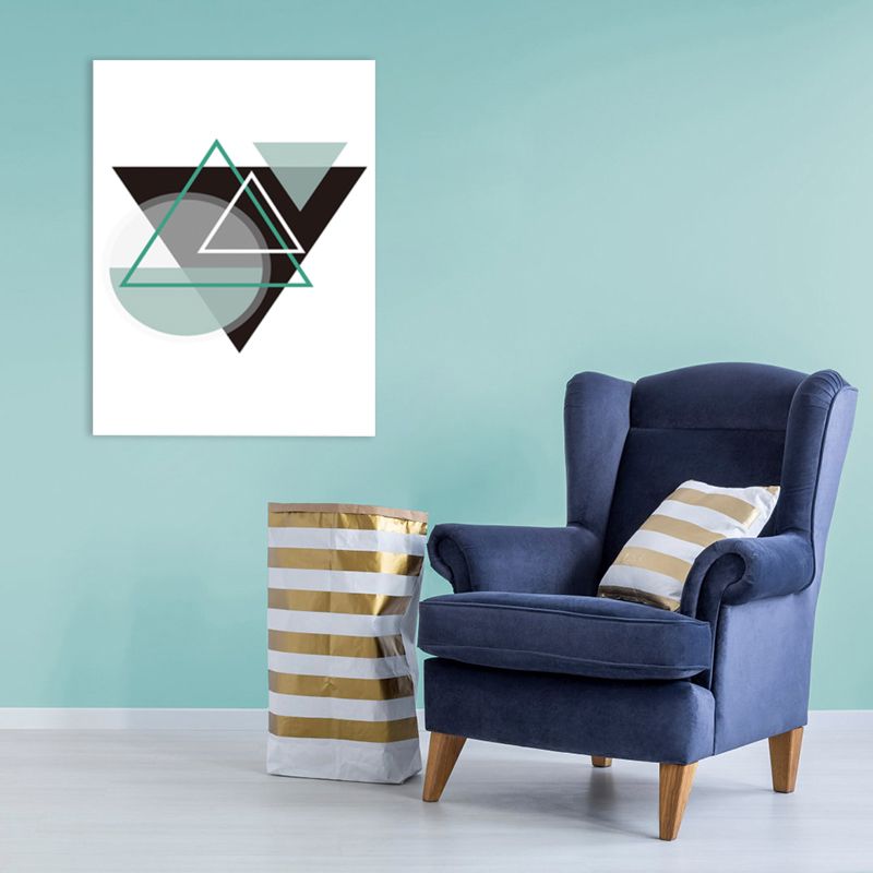 Graphic Pattern Canvas Art Light Color Scandinavian Stylish Wall Decor for Playroom