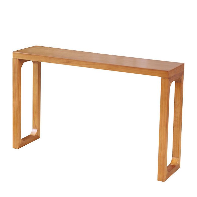 Mid-Century Modern Rectangle Console Accent Table Antique Finish Console Sofa Table