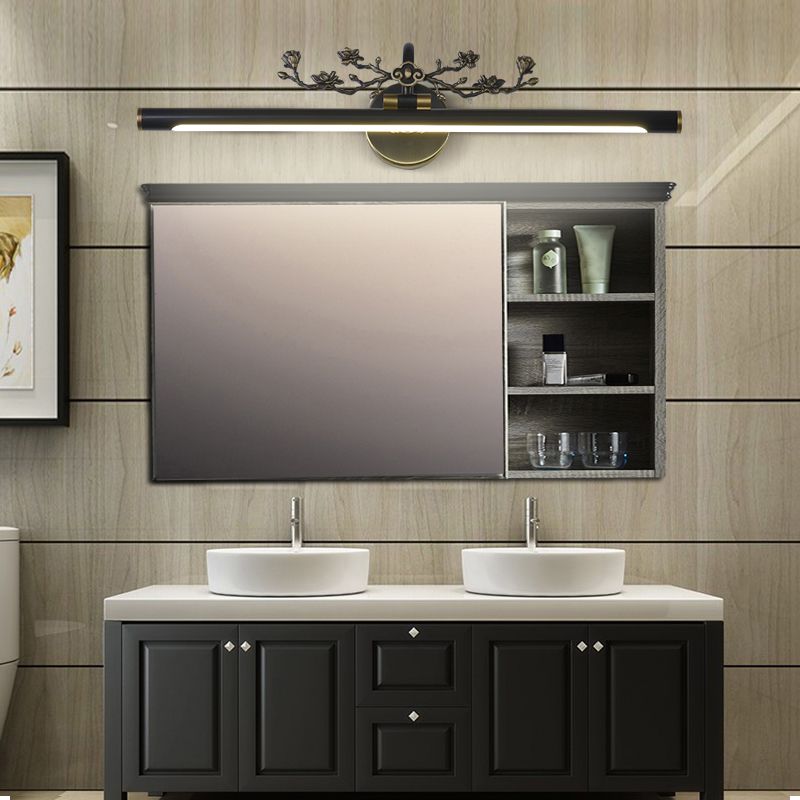 Brass LED Wall Sconce Indoor Wall Sconce Lighting with Acrylic Shade for Bathroom