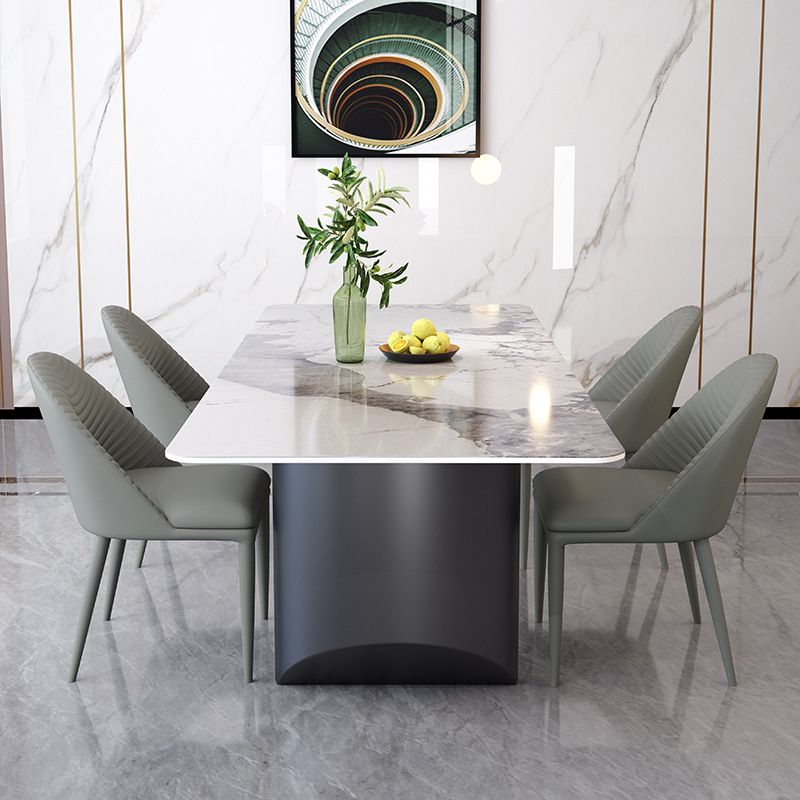 Contemporary Sintered Stone Rectangle Table Set 1/4/5/7 Pieces Dining Set
