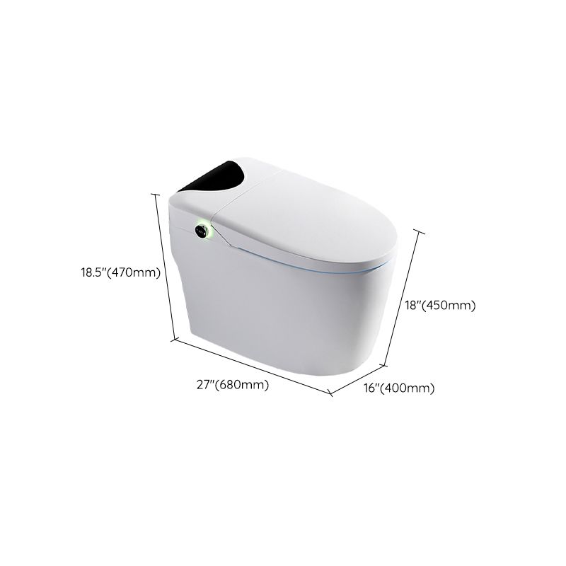 Modern Concealed Tank Toilet Skirted ABS Floor Mounted Flush Toilet with Seat
