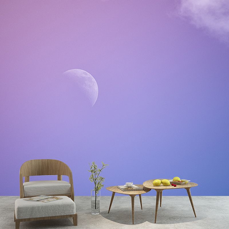 Galaxy Mildew Resistant Mural Wallpaper Environment Friendly Sleeping Room Wall Mural