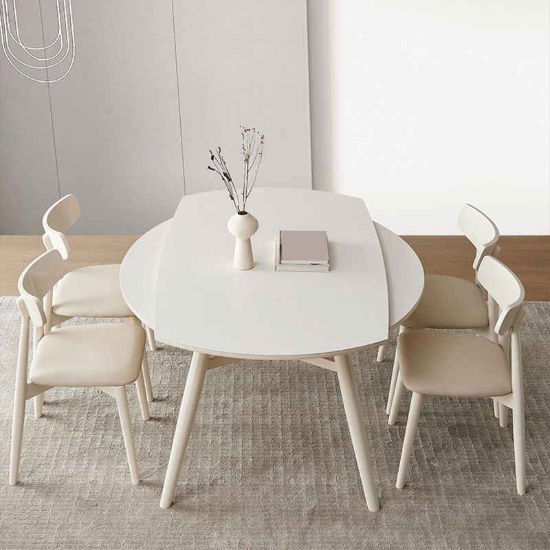 Modern 1/4/5/7 Pieces Dining Set Rectangle Stone Collapsible Dining Table for Dining Room