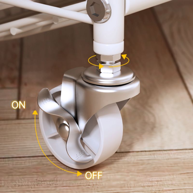 Standard Open Back Bookshelf Metal Metal White Contemporary Bookcase