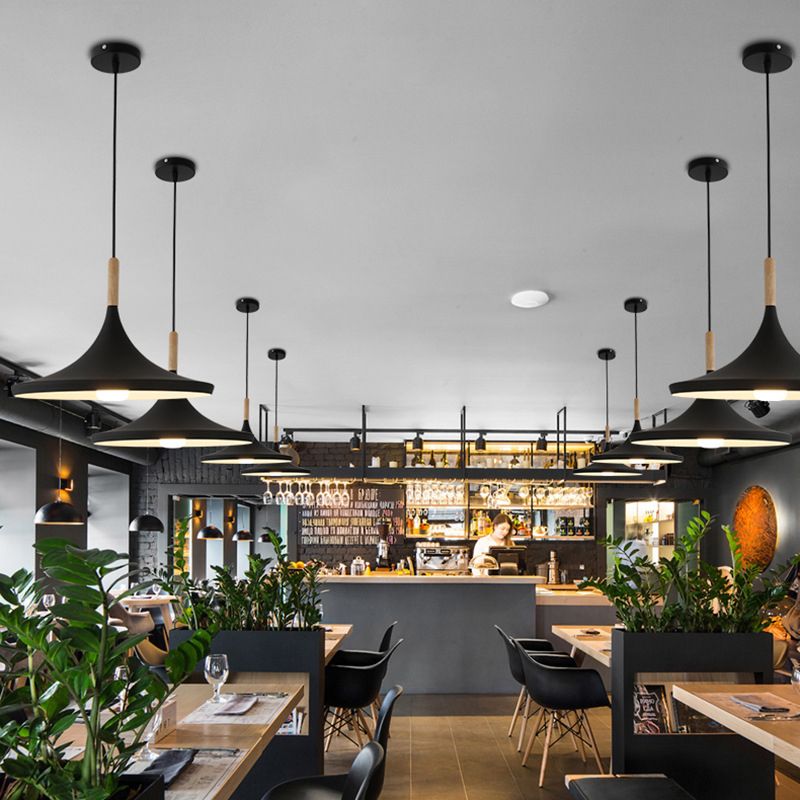 Geometric Metal Pendant Light Fixture Macaron Style 1-Light Hanging Light for Dining Room