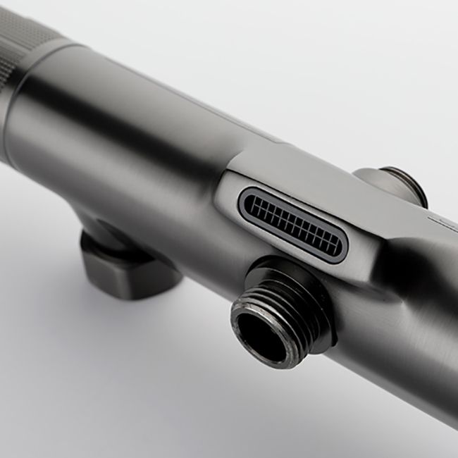 Wall Mounted Shower System Grey Knob Handle Shower System with Hand Shower