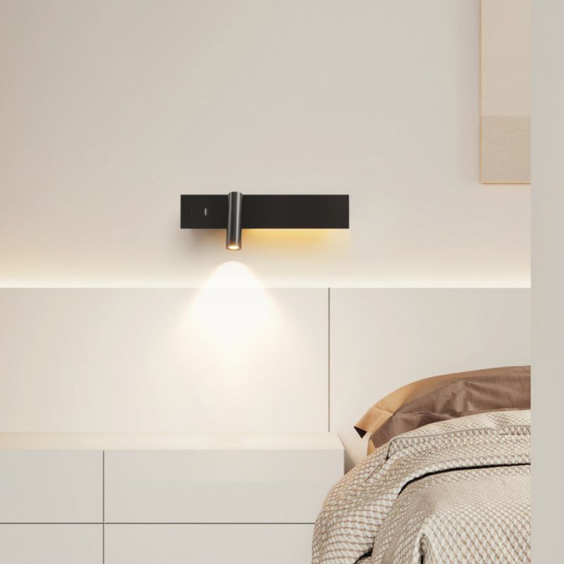 Lámparas de pared LED rectangulares ajustables lámparas de aplanque de metal de estilo moderno