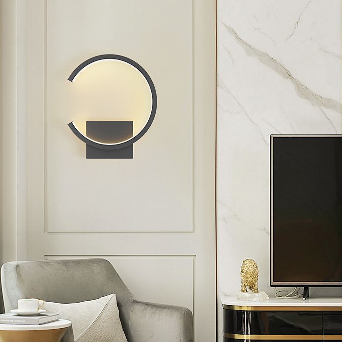 Modern Minimalist Style Regular Wall Mounted Light Fixture Metal 1 Light Wall Light Sconces for Living Room