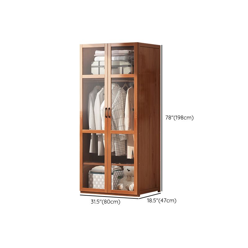Modern Style Wardrobe Cabinet Wood Clothes Rail Wardrobe Armoire