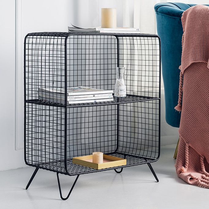 Glam Style Bookshelf Metal Standard Shelf Bookcase for Home Use