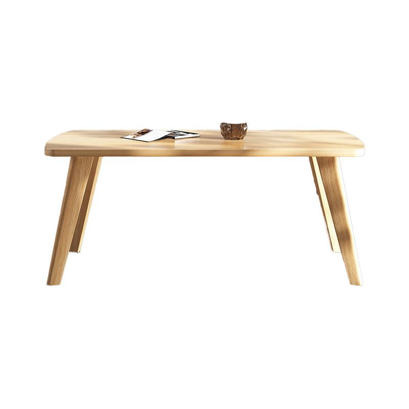 Wooden Rectangle Contemporary Coffee Table 4 Legs Single Coffee Table
