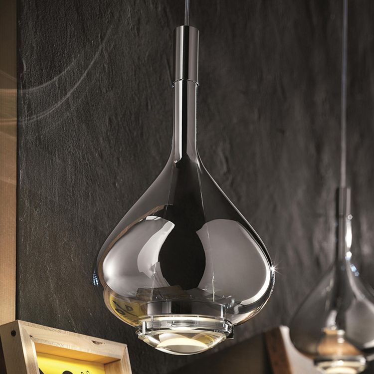 Moderne kreative einheizliche Lichtelektroplate Eisengeometrische Hanglampe mit Glasschatten