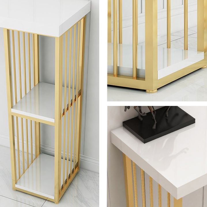 Glam 1/2/3 Pieces Bar Table Set Rectangle Bar Table with High Metal Stools for Home